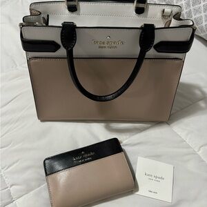 Staci Colorblock Medium Satchel and Staci Medium Compact Bifold Wallet